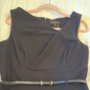 Donna Karan Black Midi Dress with Belt